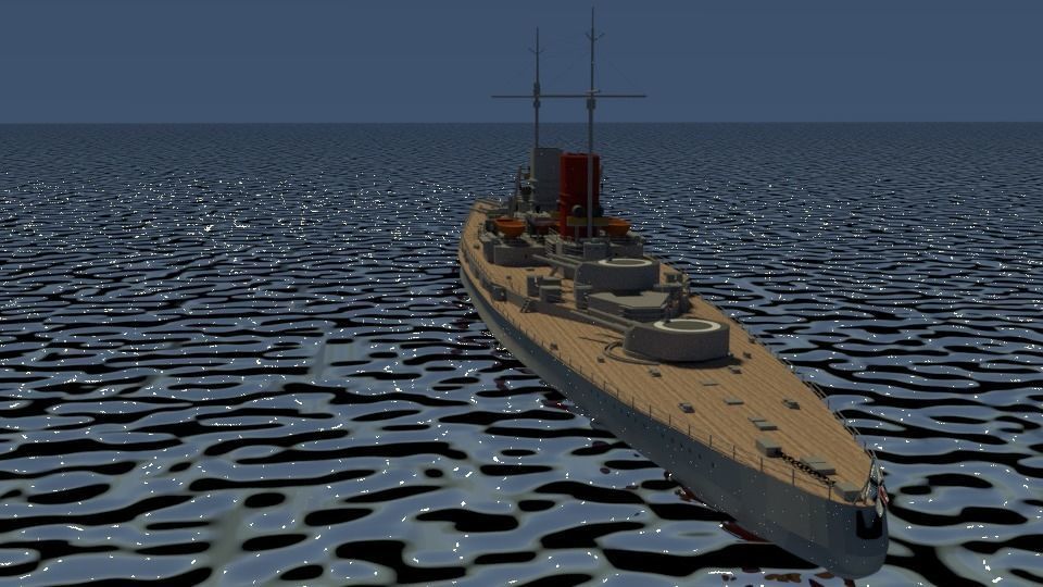 Battlecruiser SMS Derfflinger 3D model_6