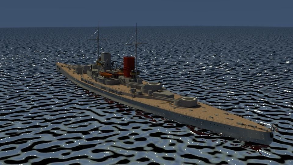 Battlecruiser SMS Derfflinger 3D model_5