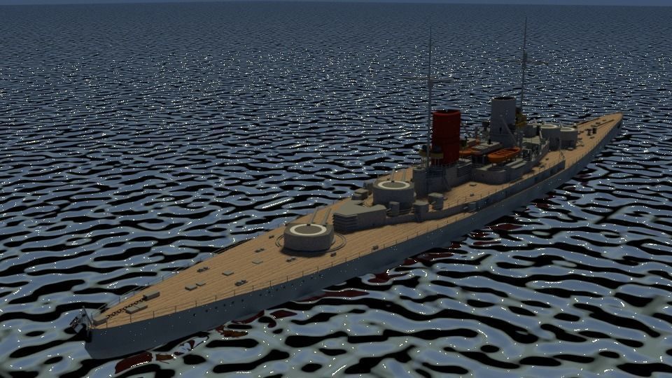 Battlecruiser SMS Derfflinger 3D model_4