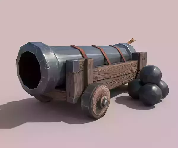 Stylized LowPoly Cannon 