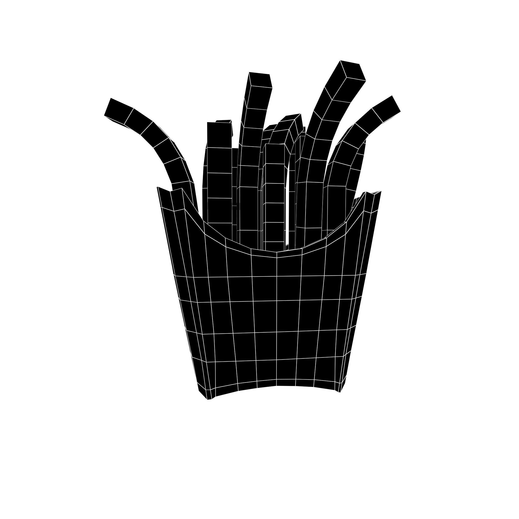 French Fries v1 001 Low-poly 3D model_4