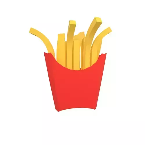 French Fries v1 001 Low-poly 3D model