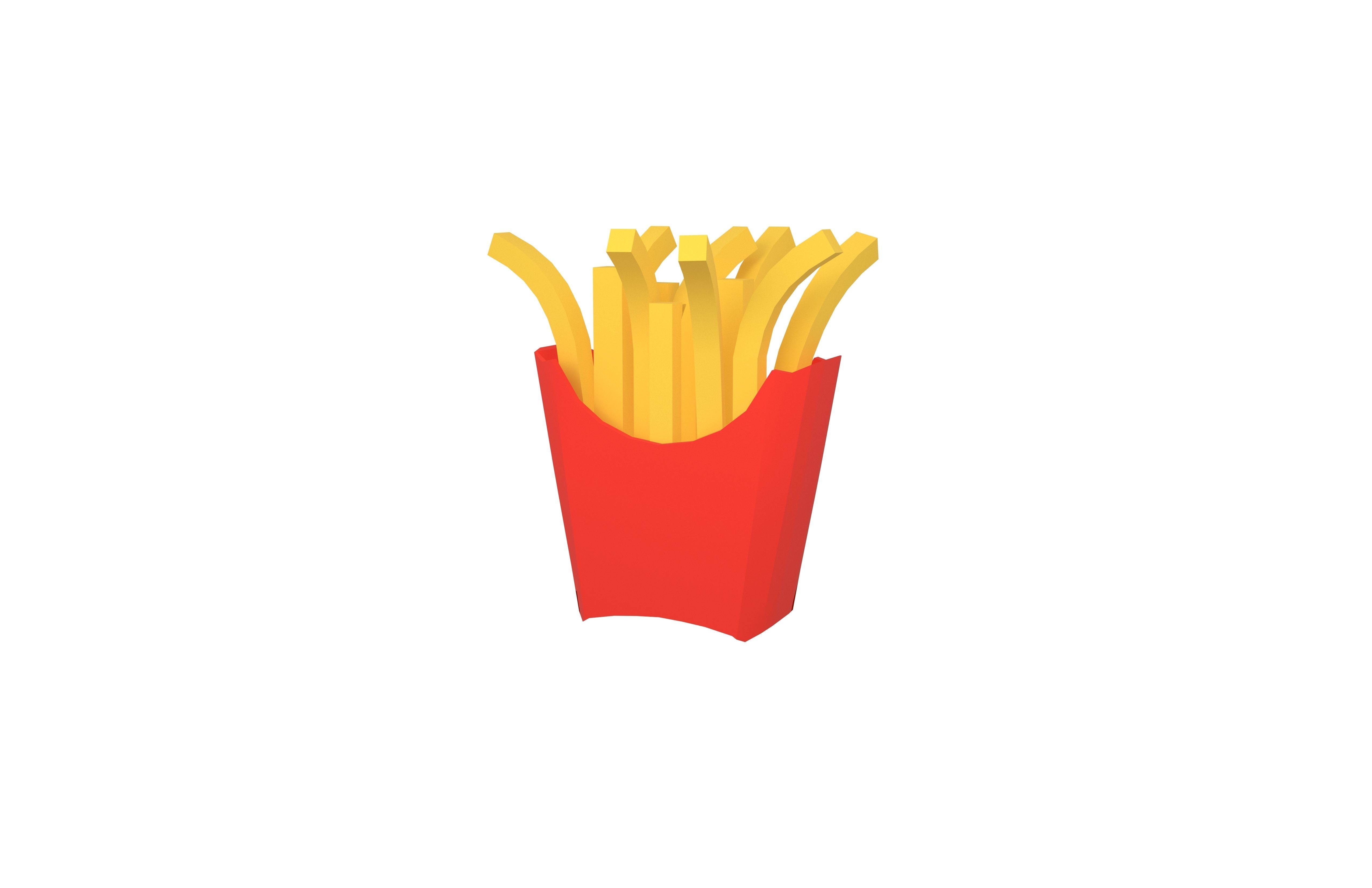 French Fries v1 001 Low-poly 3D model_2
