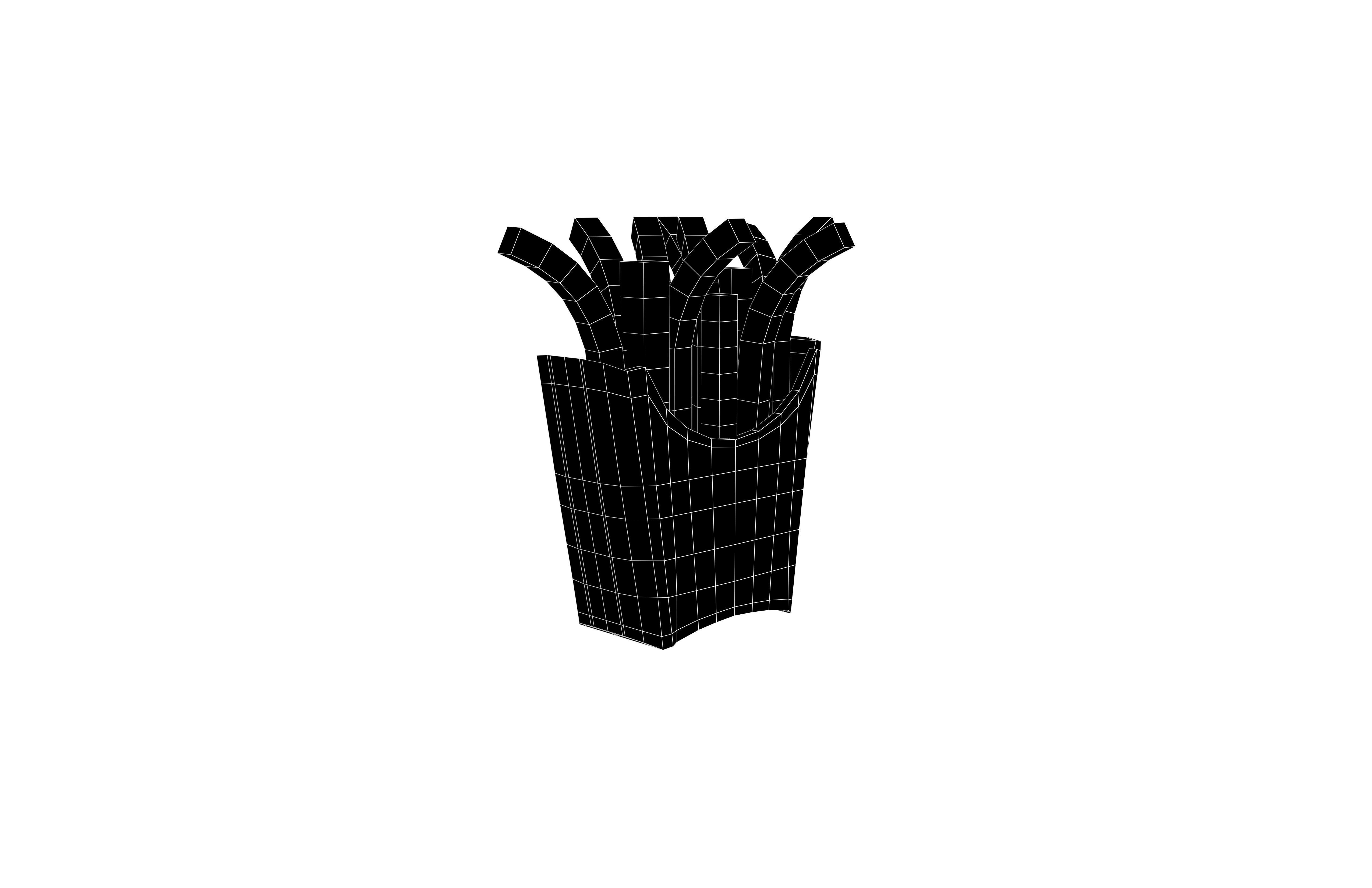 French Fries v1 001 Low-poly 3D model_7