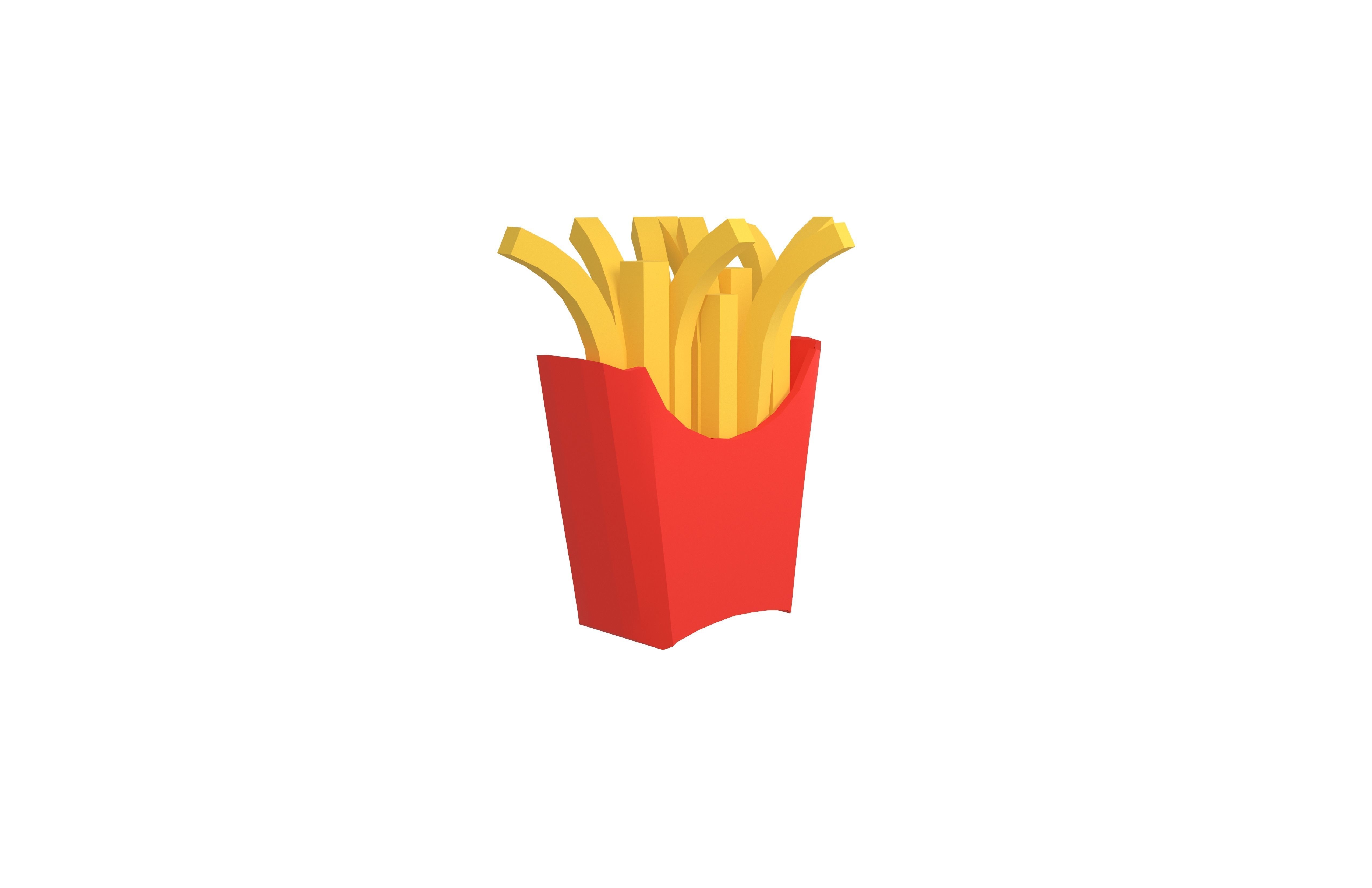 French Fries v1 001 Low-poly 3D model_3