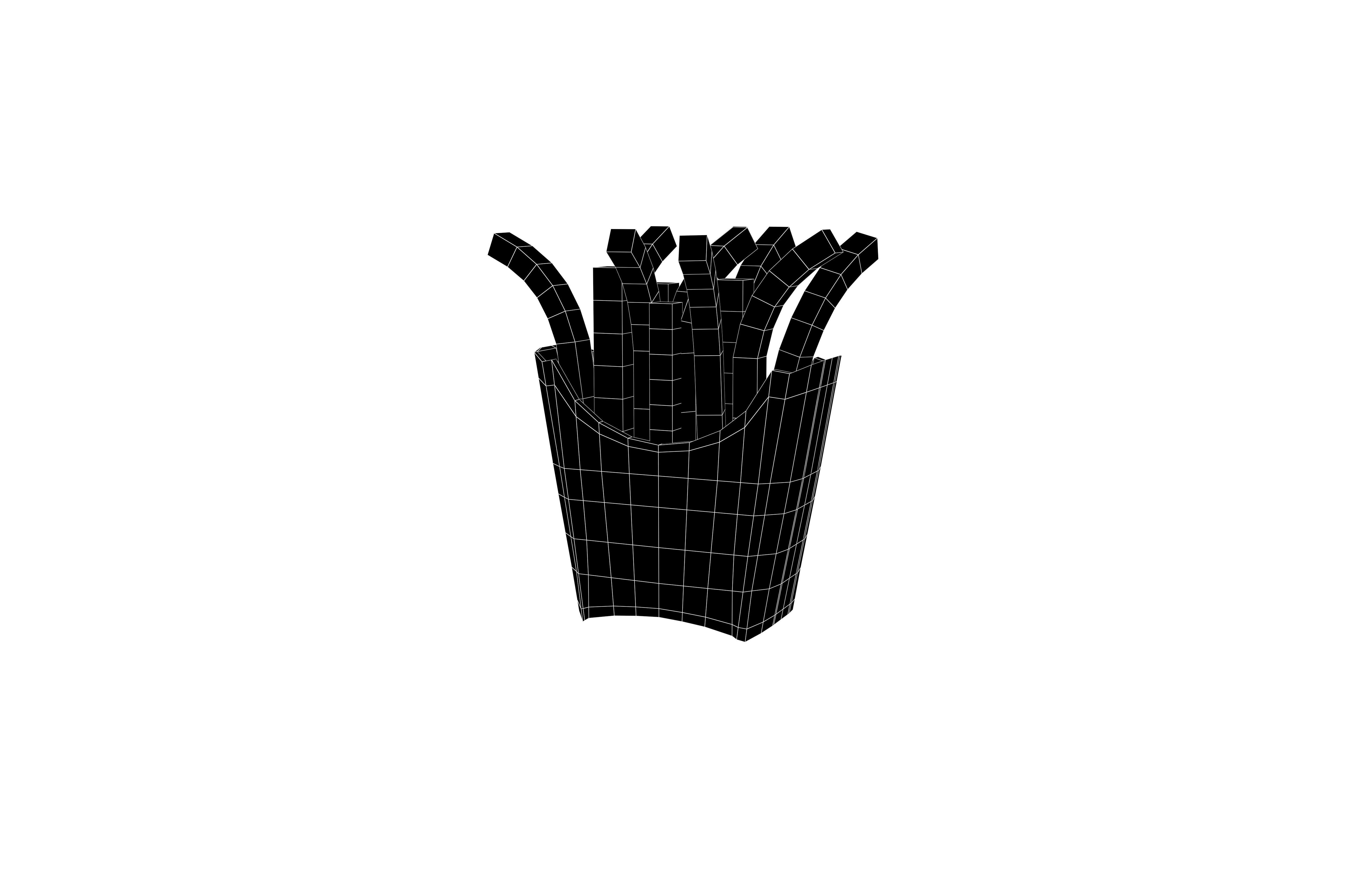 French Fries v1 003 Low-poly 3D model_6