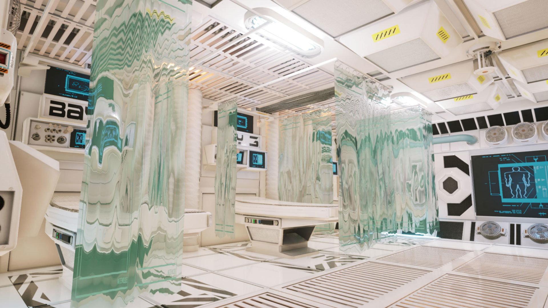 Sci-fi Lab Research Facility Environment Kitbash Low-poly 3D model_17