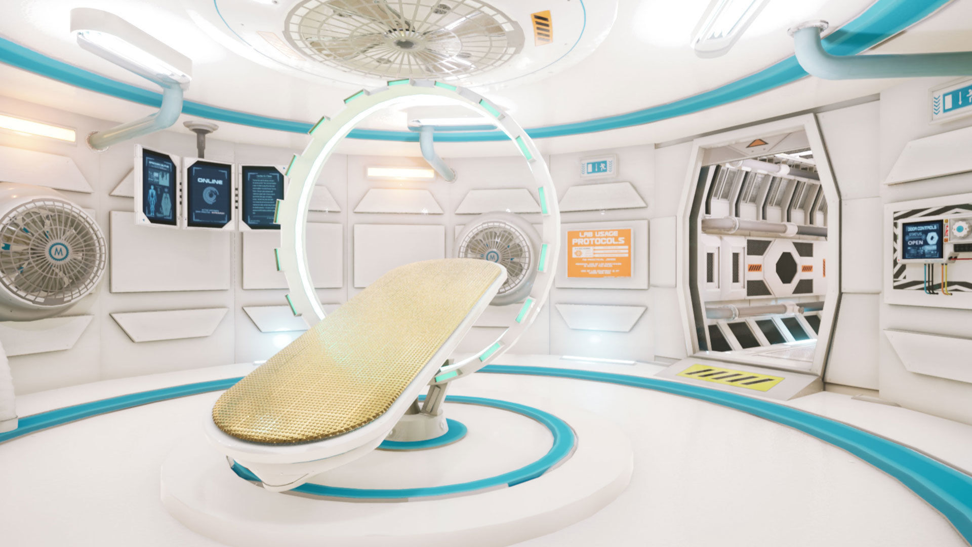 Sci-fi Lab Research Facility Environment Kitbash Low-poly 3D model_15