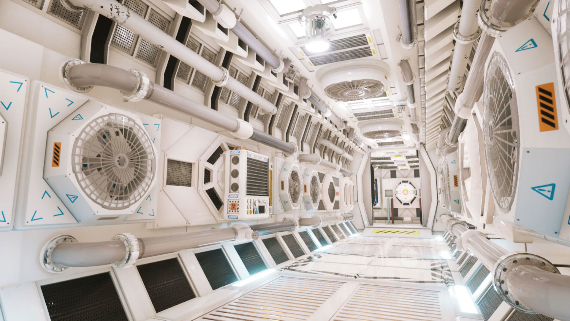 Sci-fi Lab Research Facility Environment Kitbash Low-poly 3D model_21