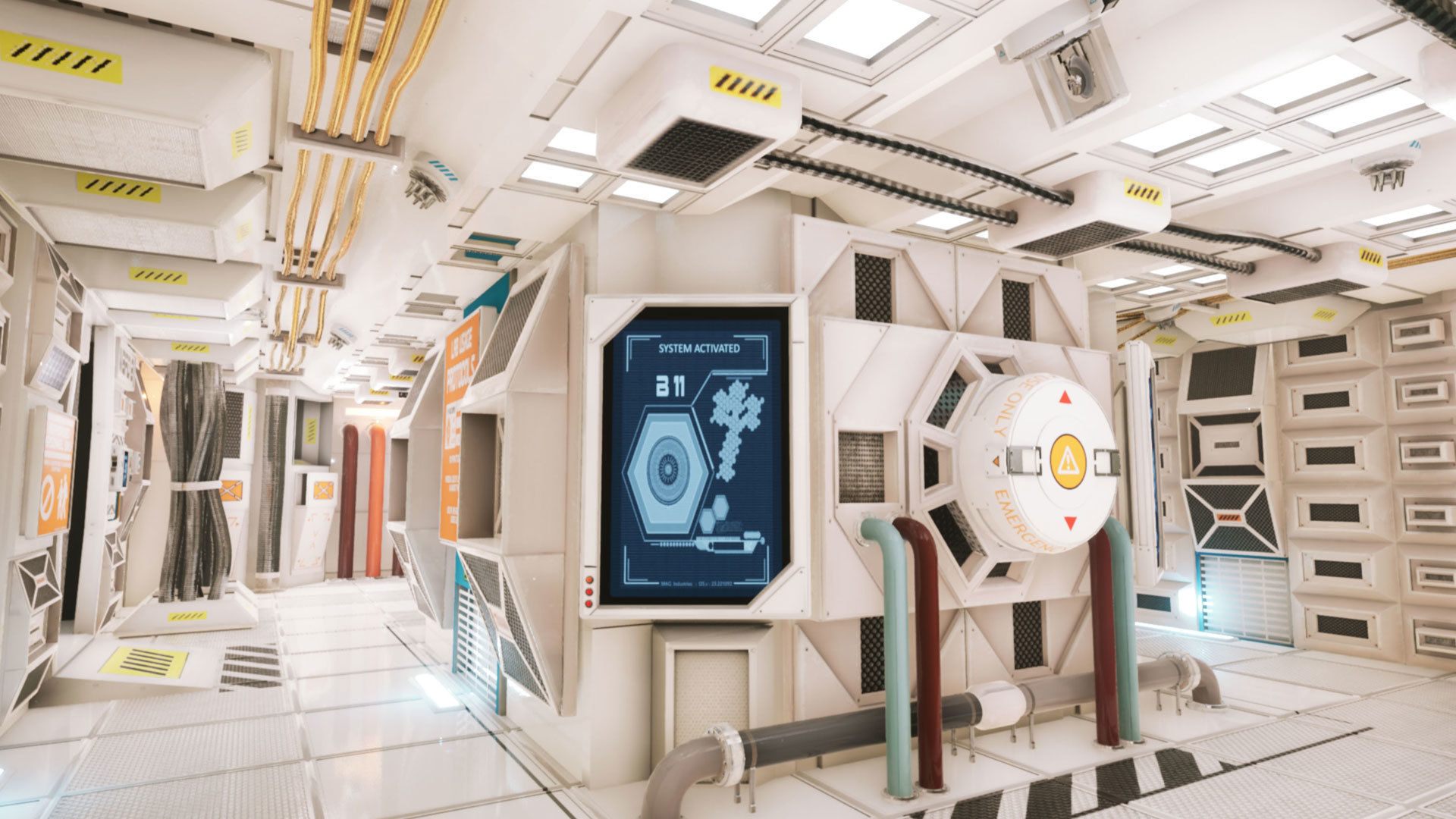 Sci-fi Lab Research Facility Environment Kitbash Low-poly 3D model_20