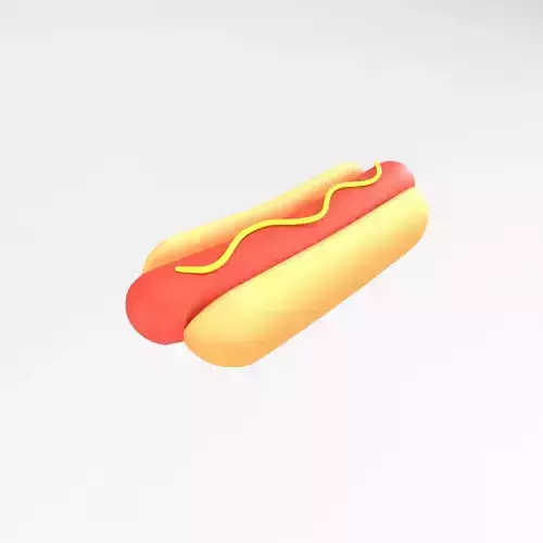 Hotdog v1 001 Low-poly 3D model