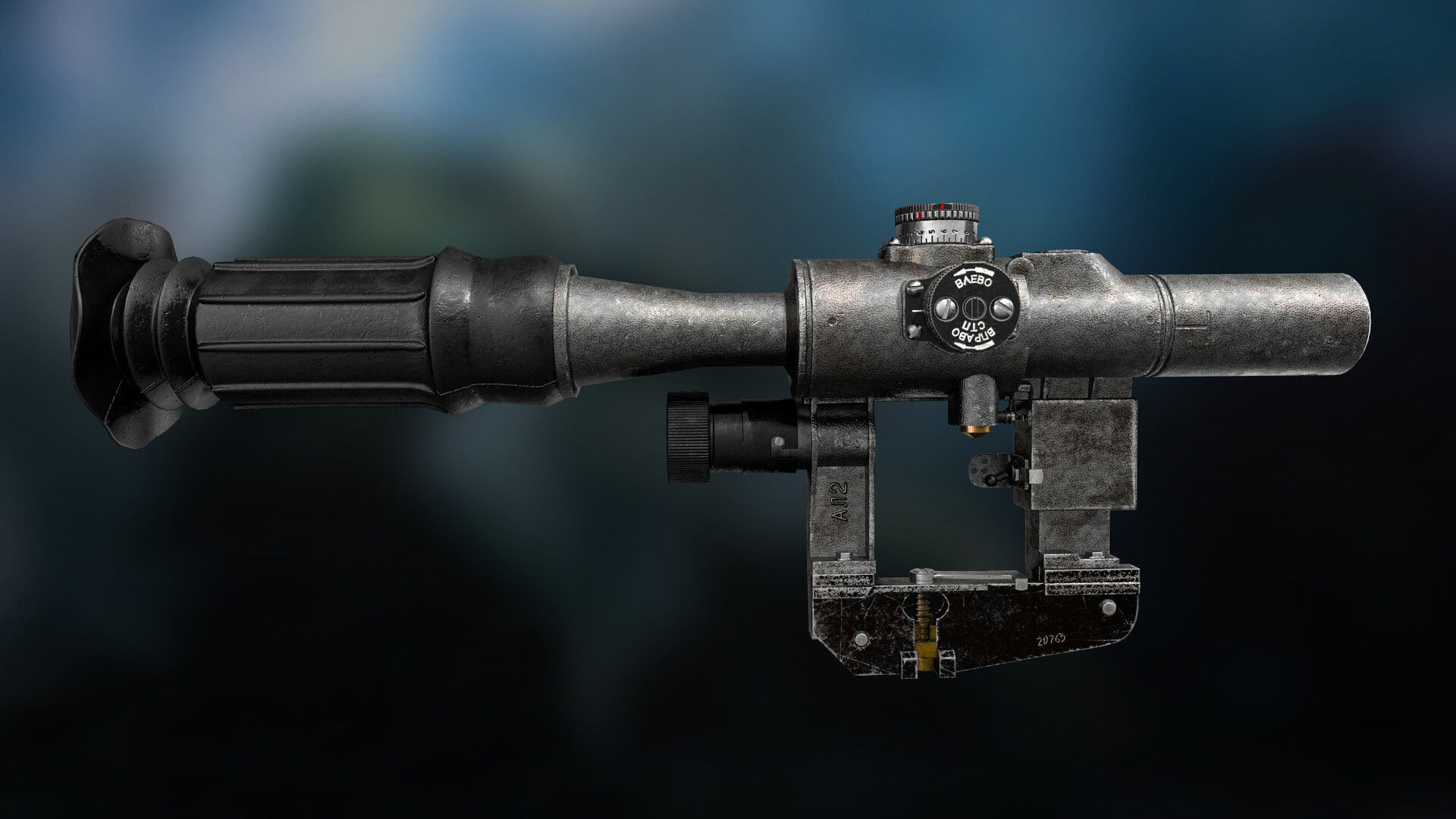 Optical Sniper Sight PSO-1 Low-poly 3D model_12