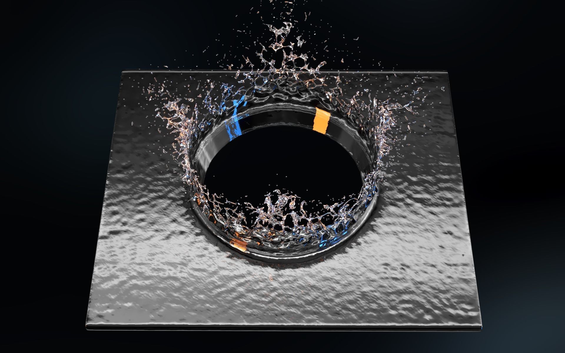 Water Splash 3D model_2