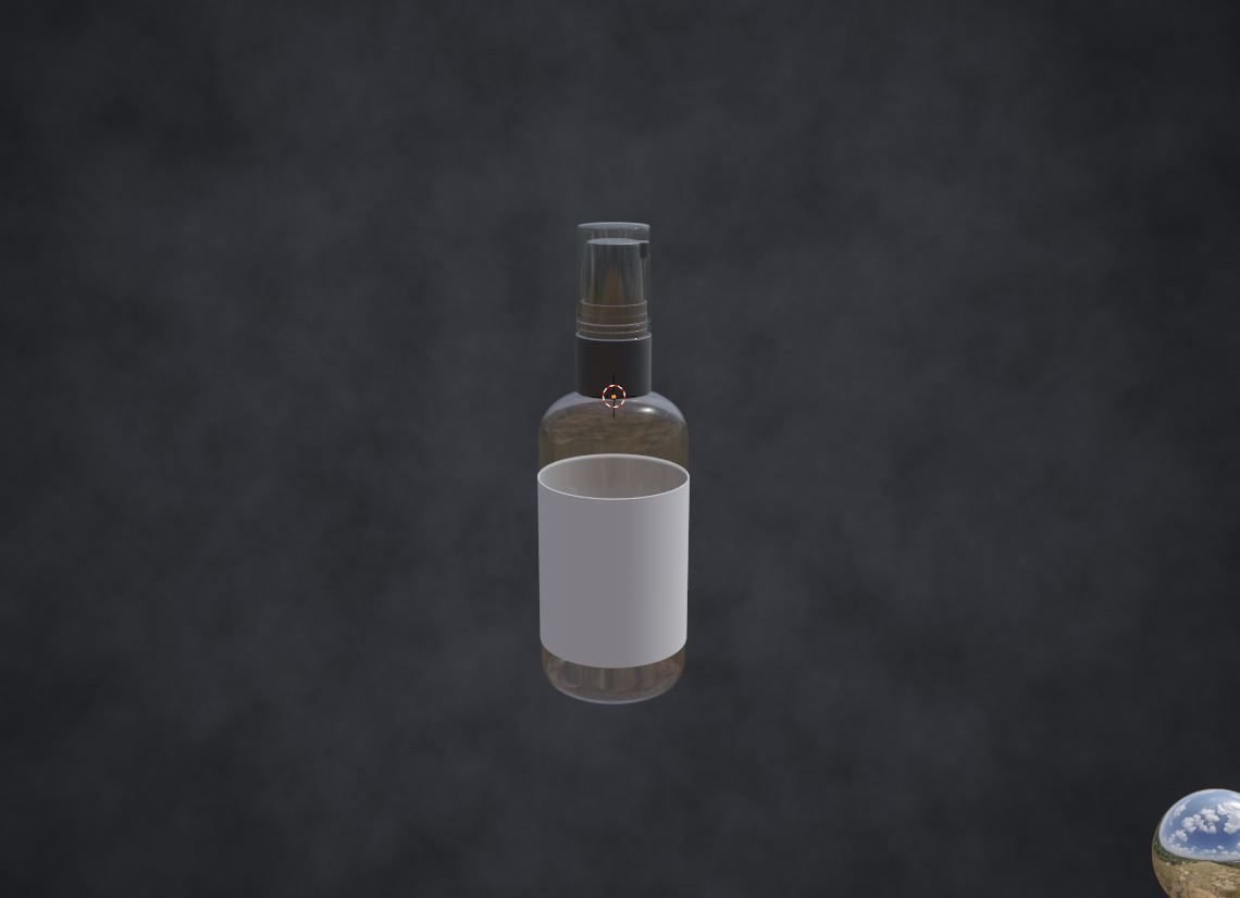 pump bottle Low-poly 3D model_1