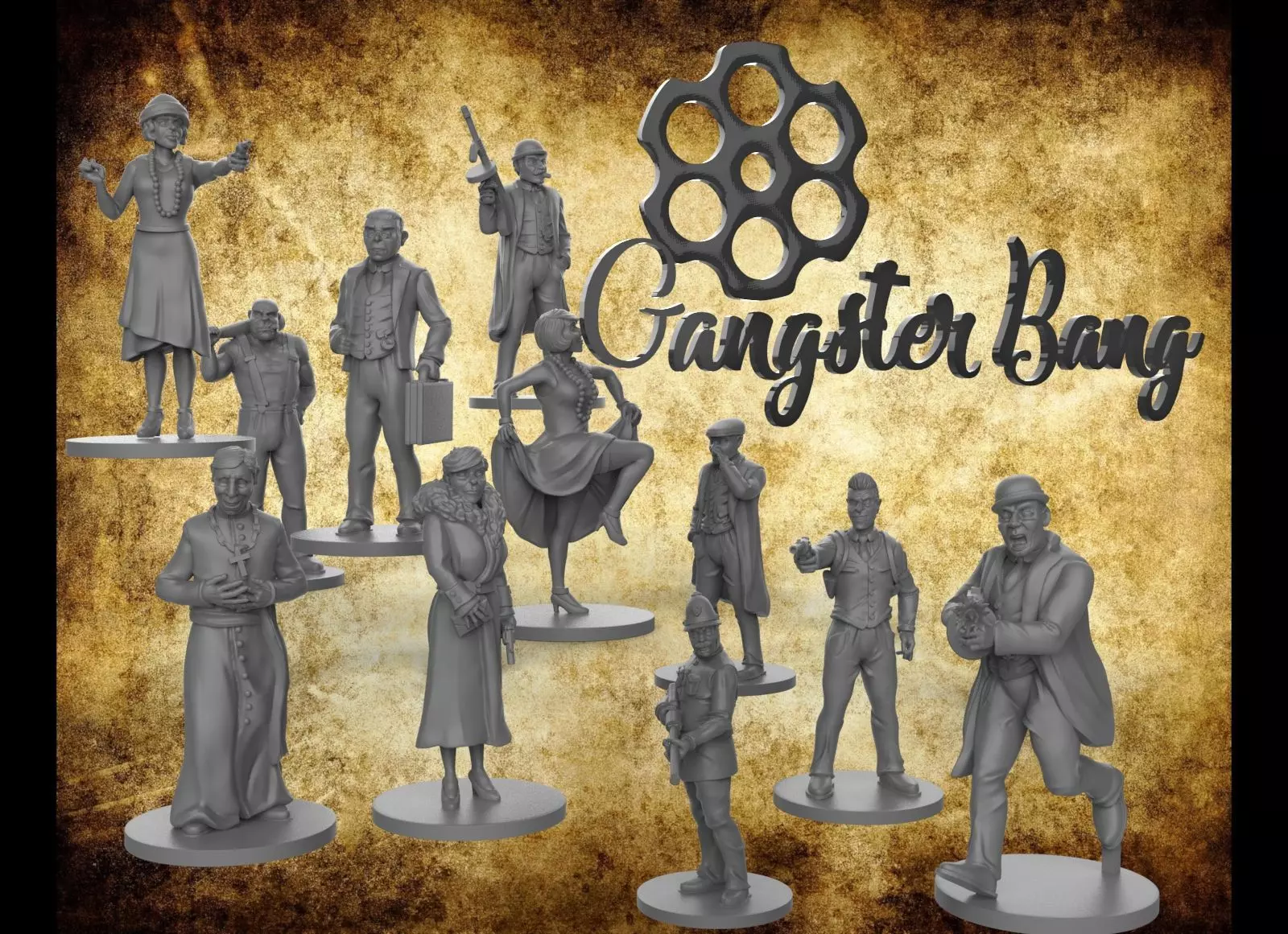 Gangster Bang collection 3D print model_0