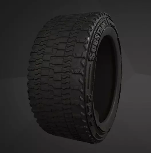 Wheel tire Low-poly 3D model