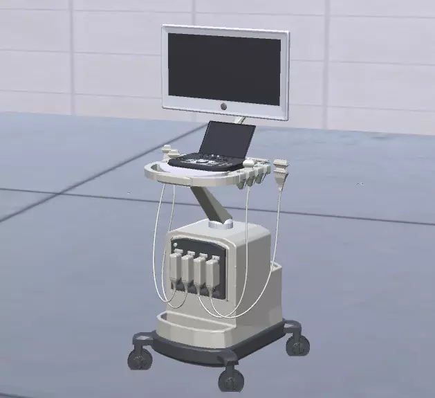 ultrasound machine 3D model_0
