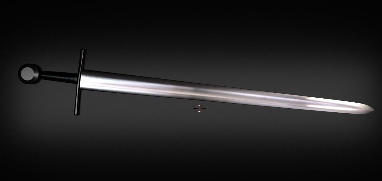 Low-poly Sword that glows Low-poly 3D model_1