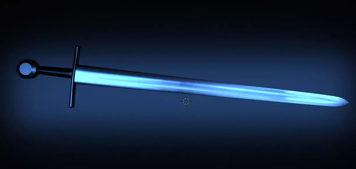 Low-poly Sword that glows Low-poly 3D model_0