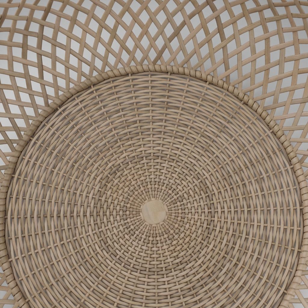 Woven Basket 9 with PBR texture 3D model_2