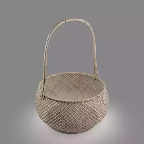 Woven Basket 9 with PBR texture