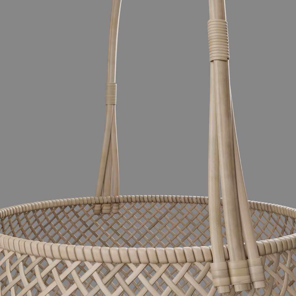 Woven Basket 9 with PBR texture 3D model_9