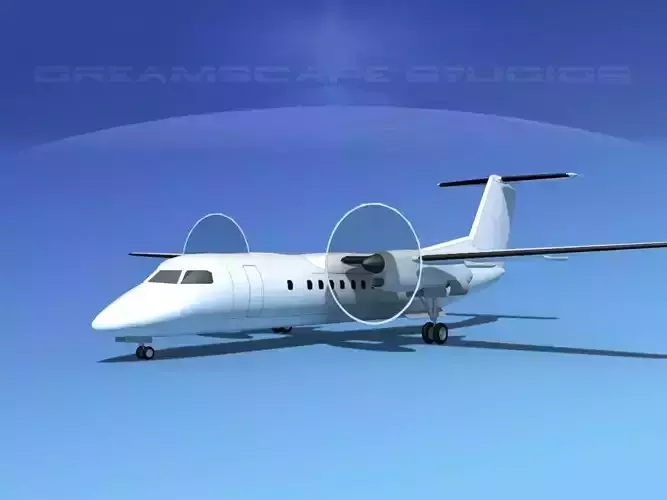 De havilland Canada DHC-8-Q300 LP SS  3D model