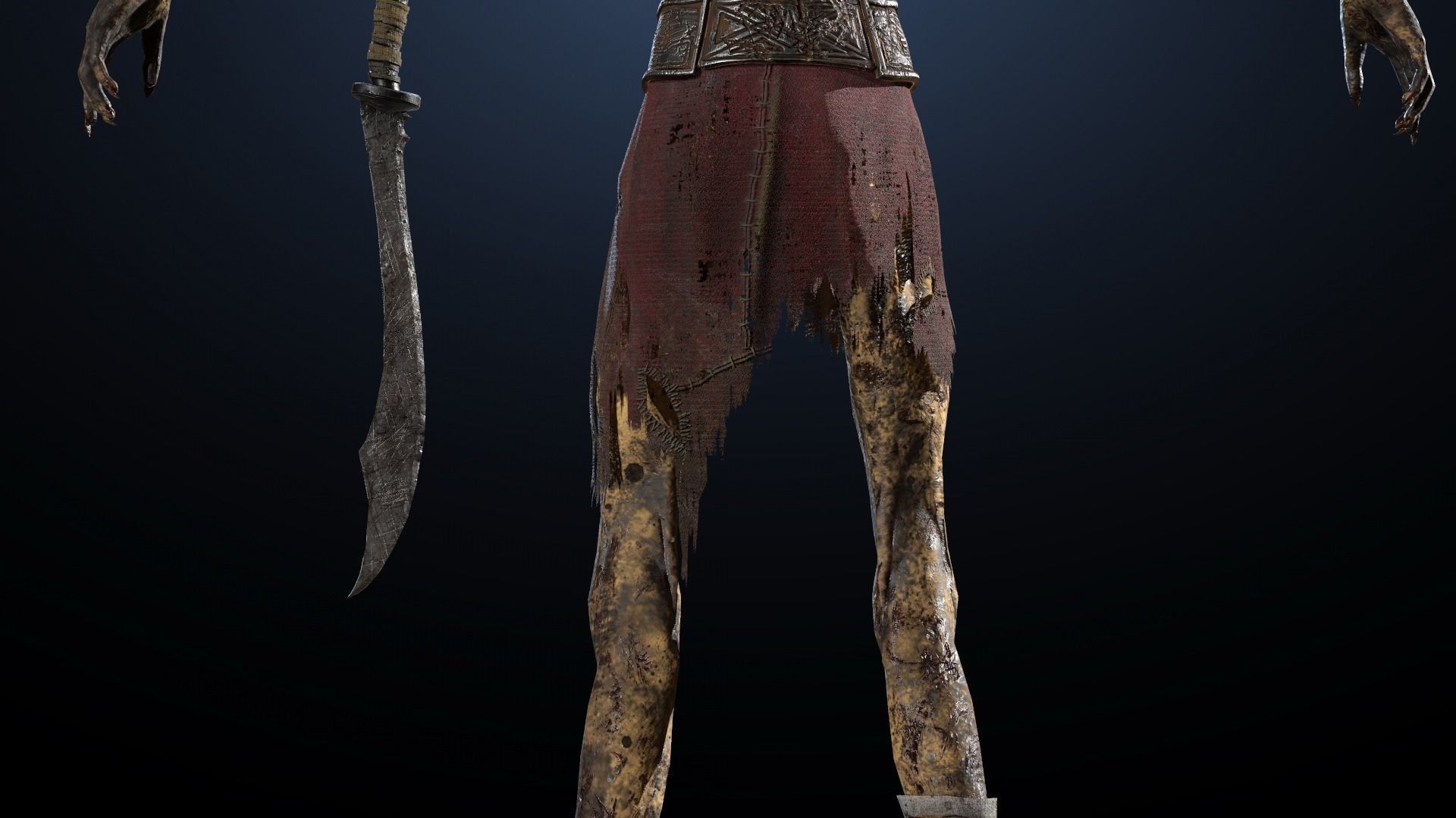 Skeleton soldier 1 RIGGED Low-poly 3D model_11