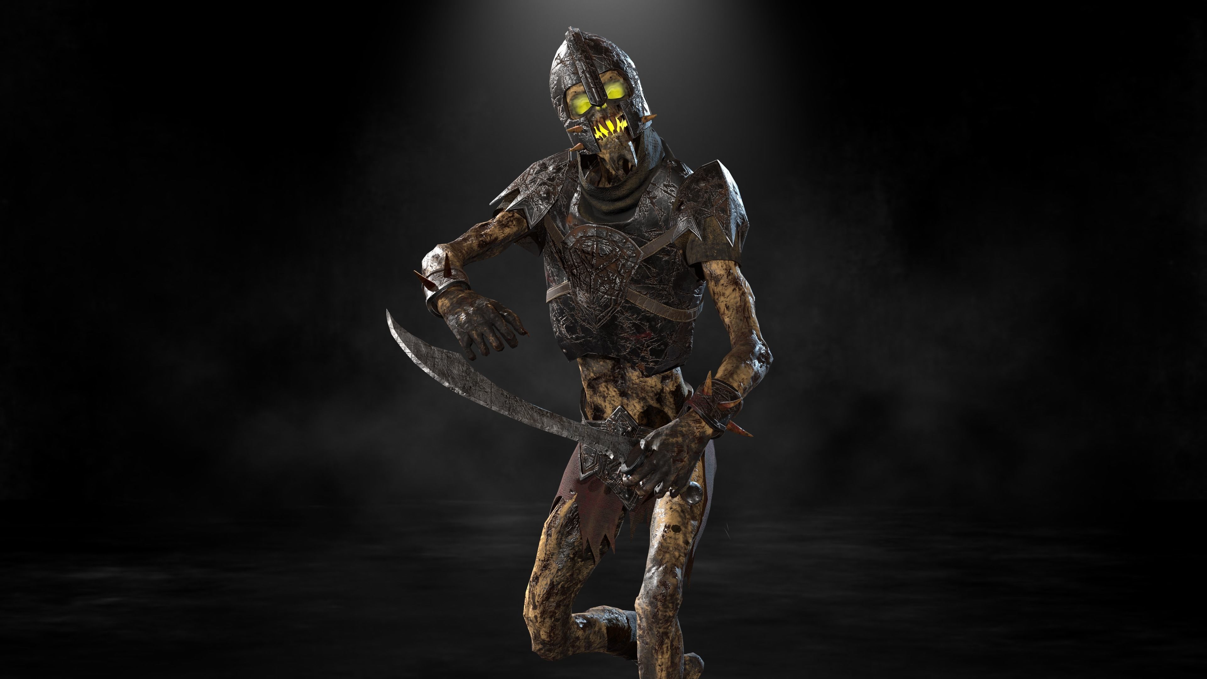 Skeleton soldier 1 RIGGED Low-poly 3D model_18