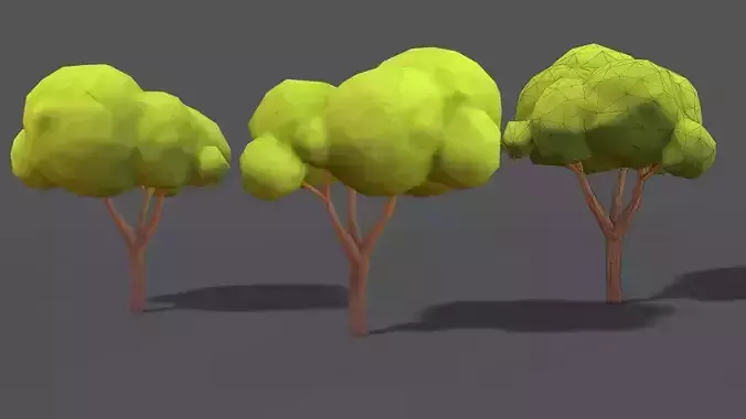 Simple Tree Pack Free low-poly 3D model