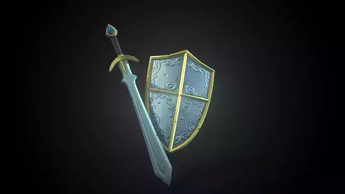 Stylized Shield and Sword