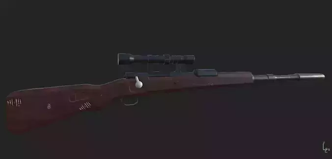 Realistic Kar98 Gun 3D Model