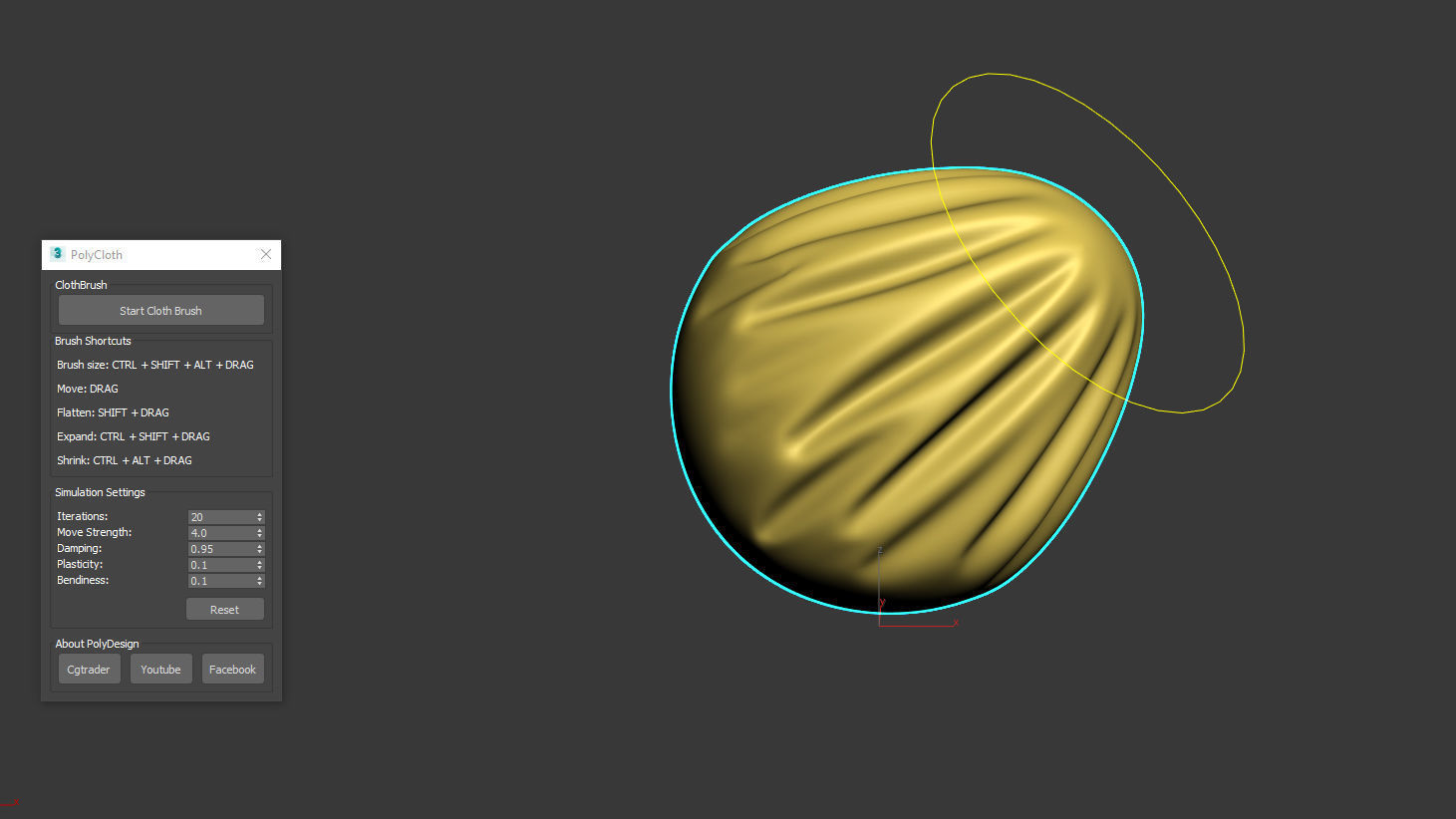 PolyCloth V2 ClothBrush Plugin for 3dsMax 3D model_3