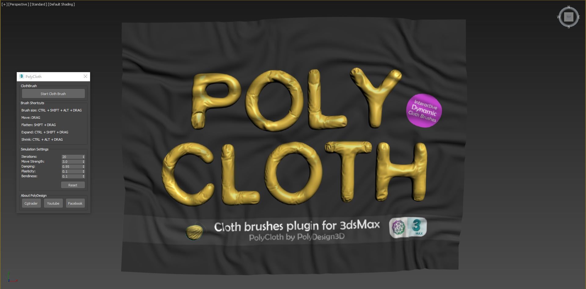 PolyCloth V2 ClothBrush Plugin for 3dsMax 3D model_7