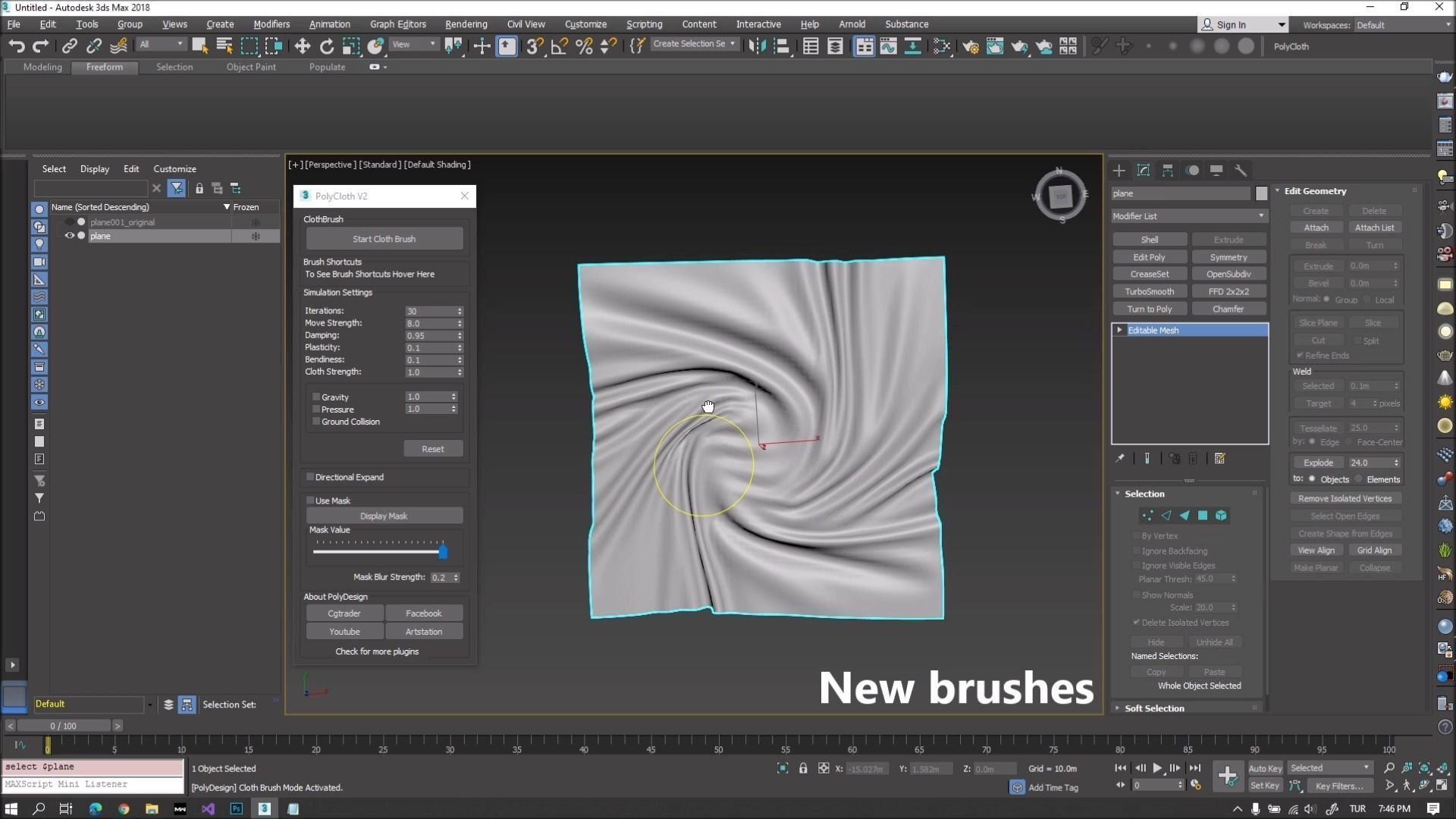 PolyCloth V2 ClothBrush Plugin for 3dsMax 3D model_8