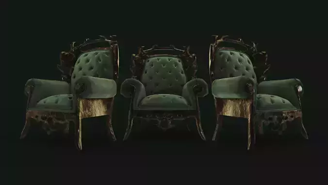 Rusted velvet chair