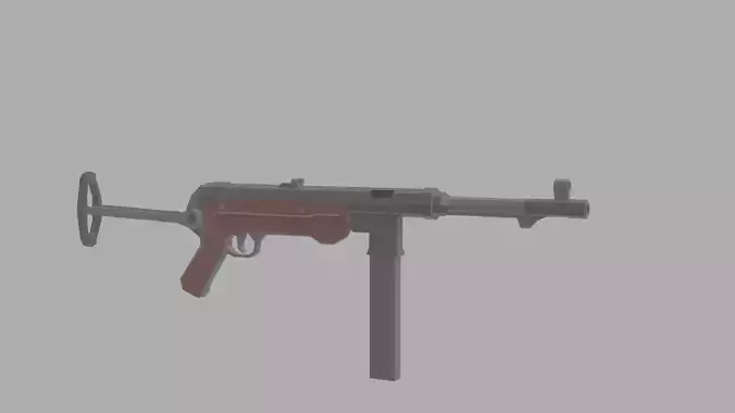 Low Poly MP-40 machine gun
