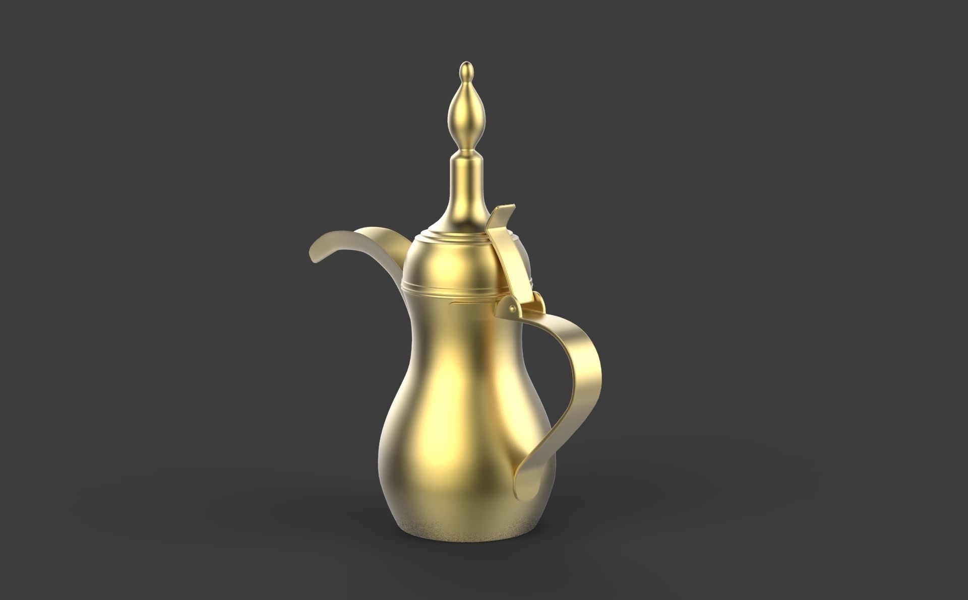 turkish coffee pot  3D model_2