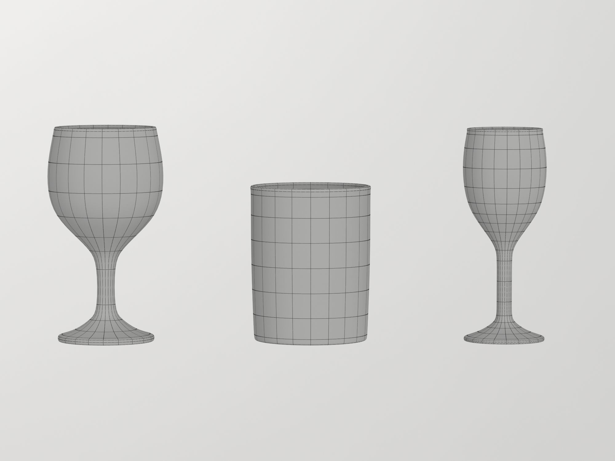 Set of glasses 3D model_12