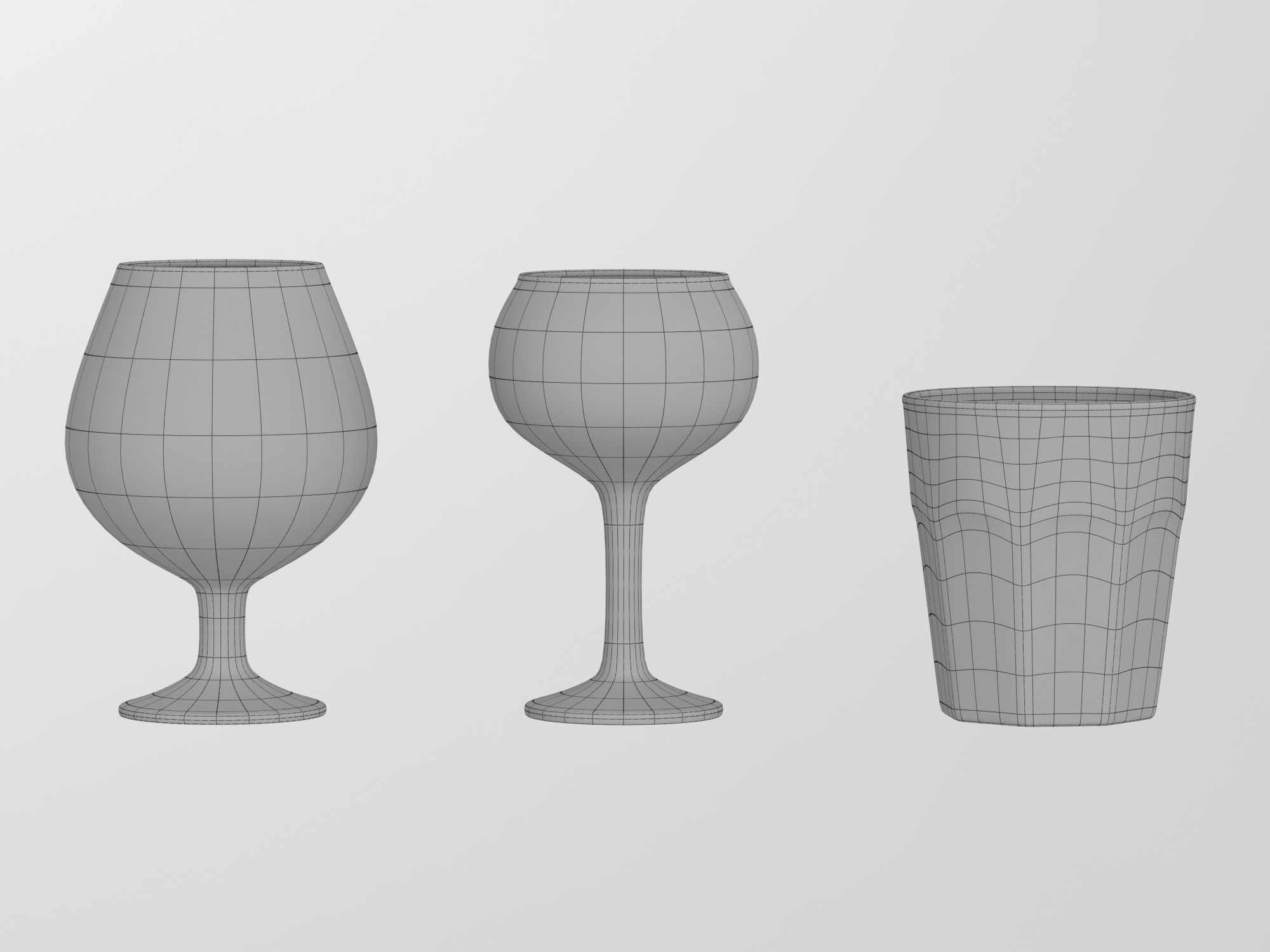 Set of glasses 3D model_10