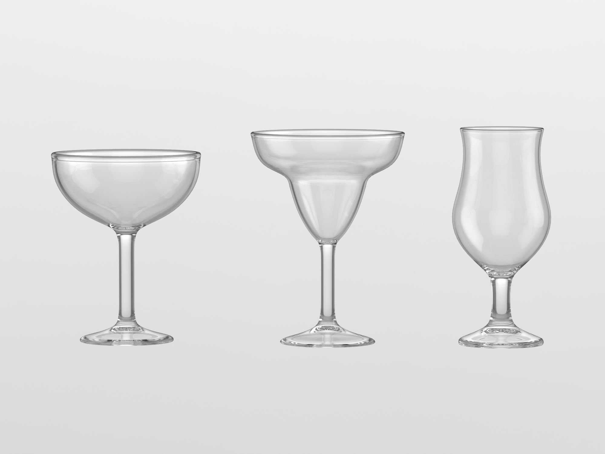 Set of glasses 3D model_3