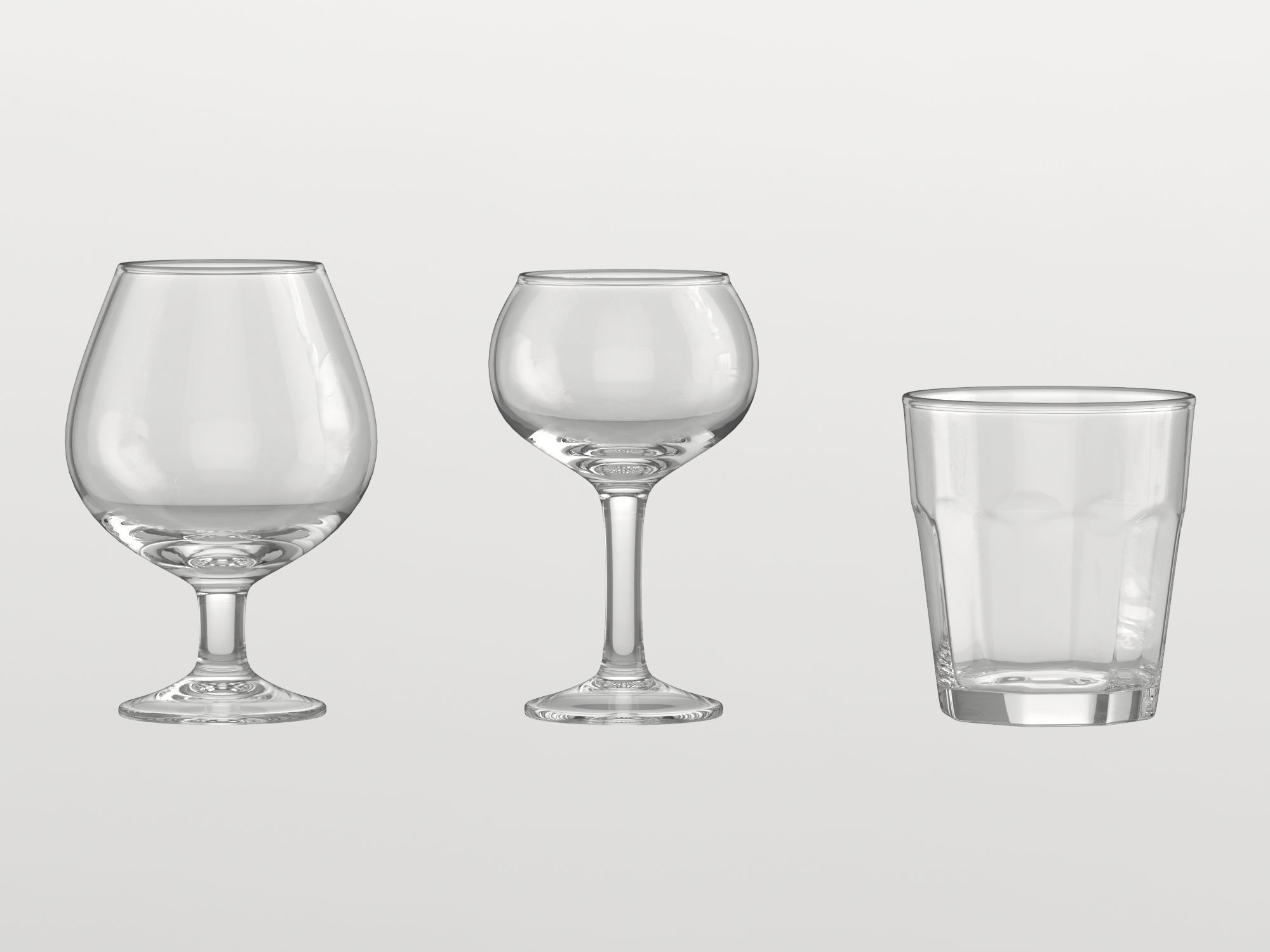 Set of glasses 3D model_4