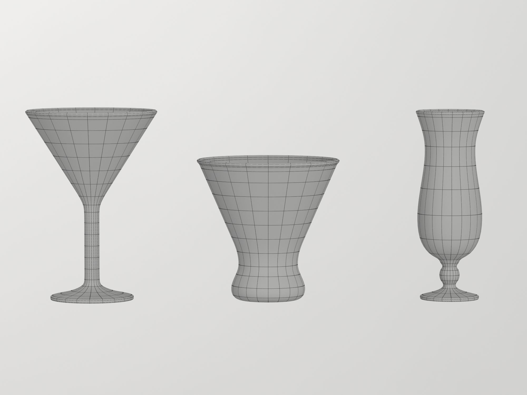 Set of glasses 3D model_8