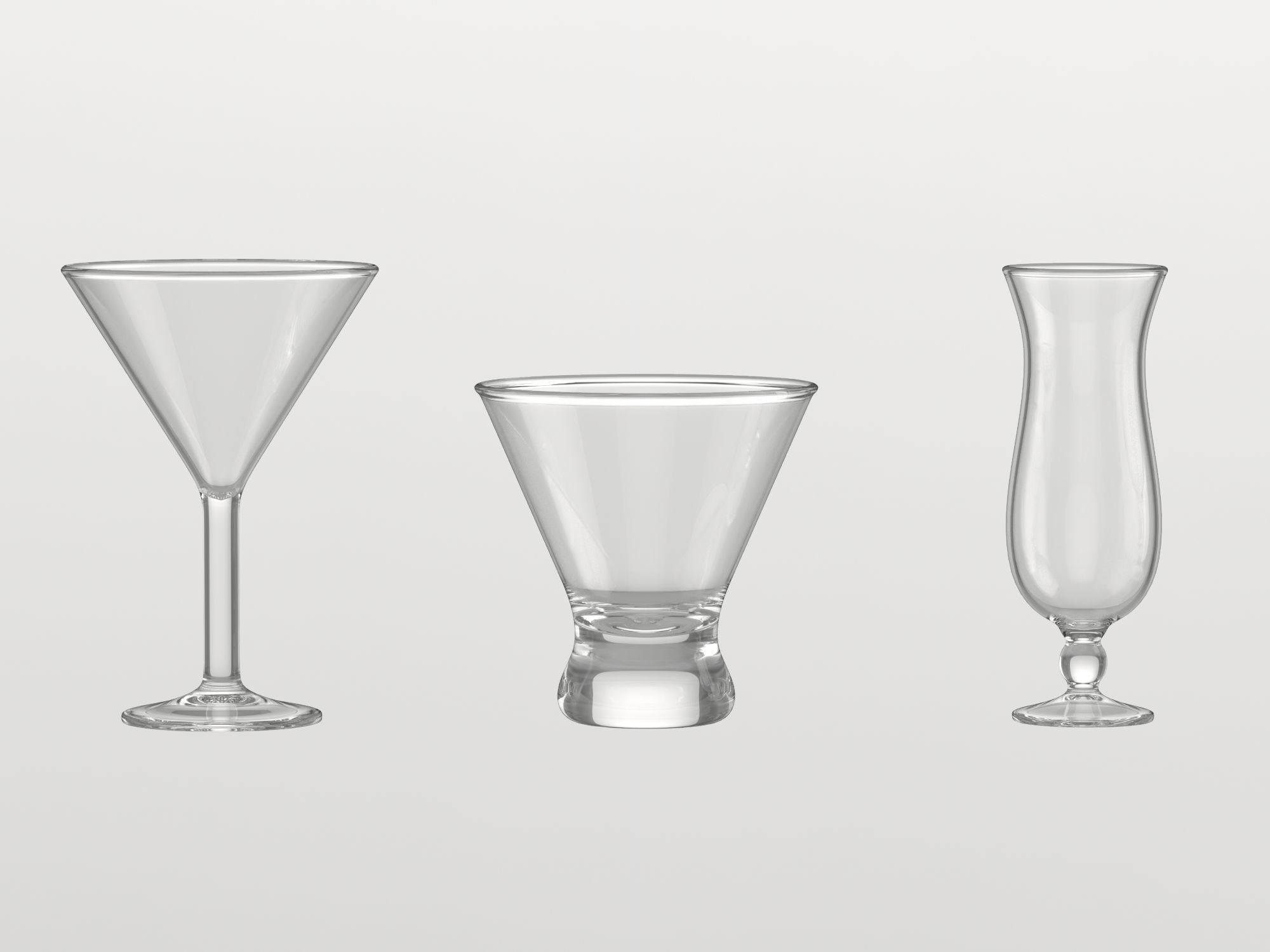 Set of glasses 3D model_2