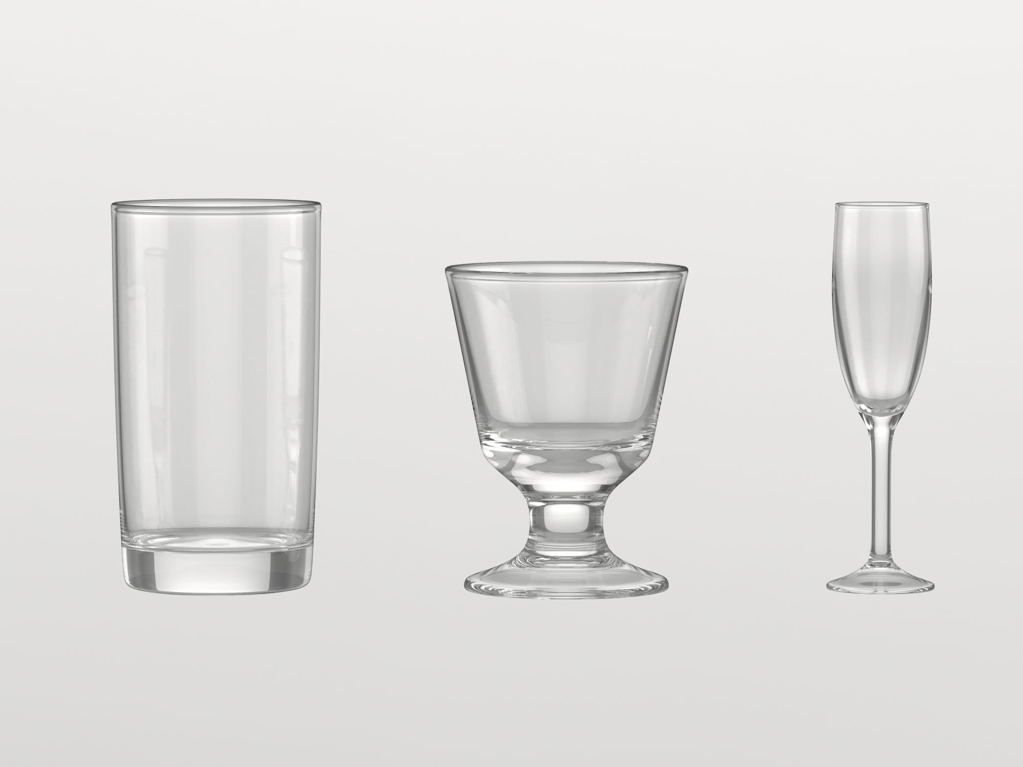 Set of glasses 3D model_5