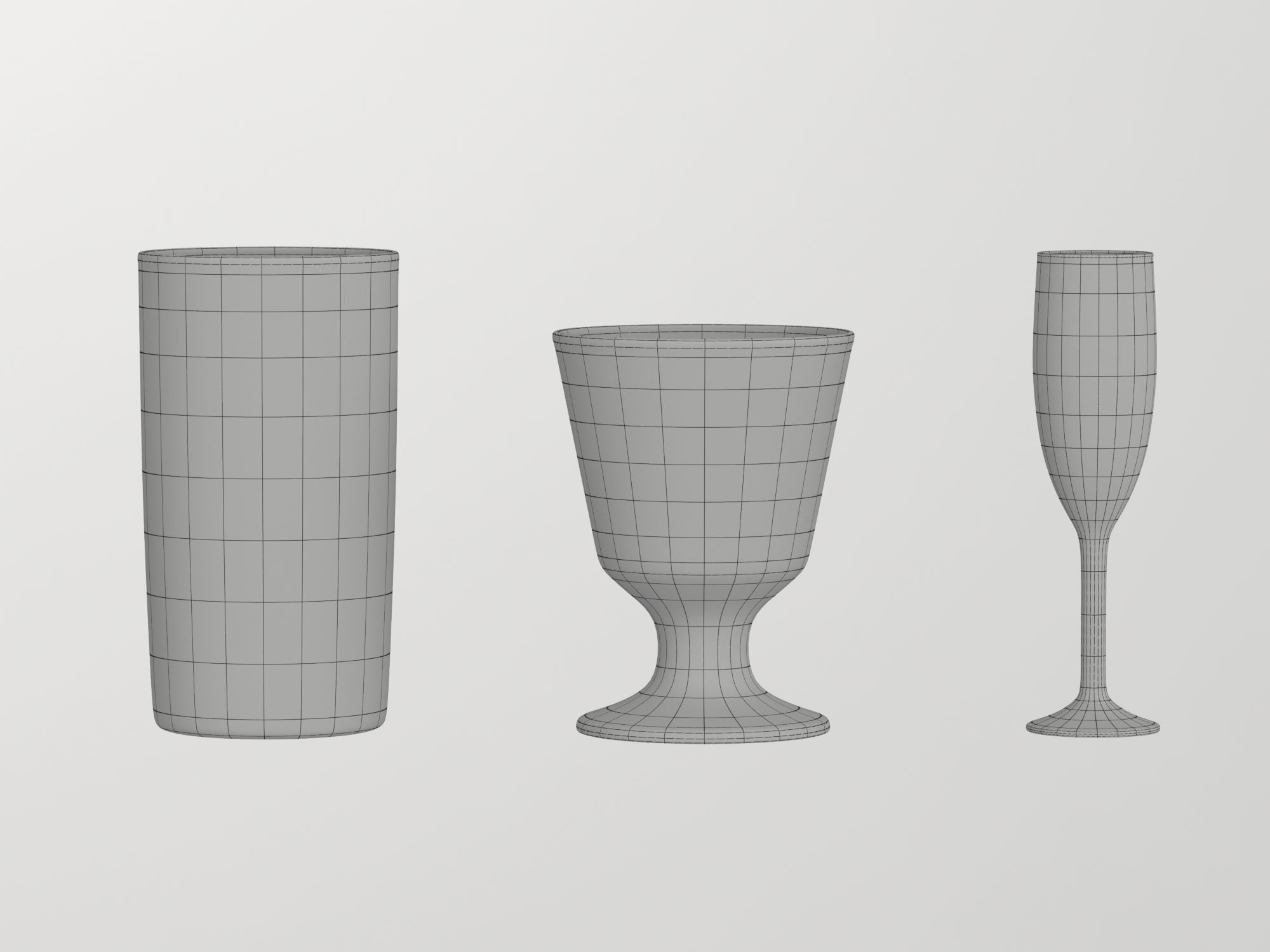 Set of glasses 3D model_11