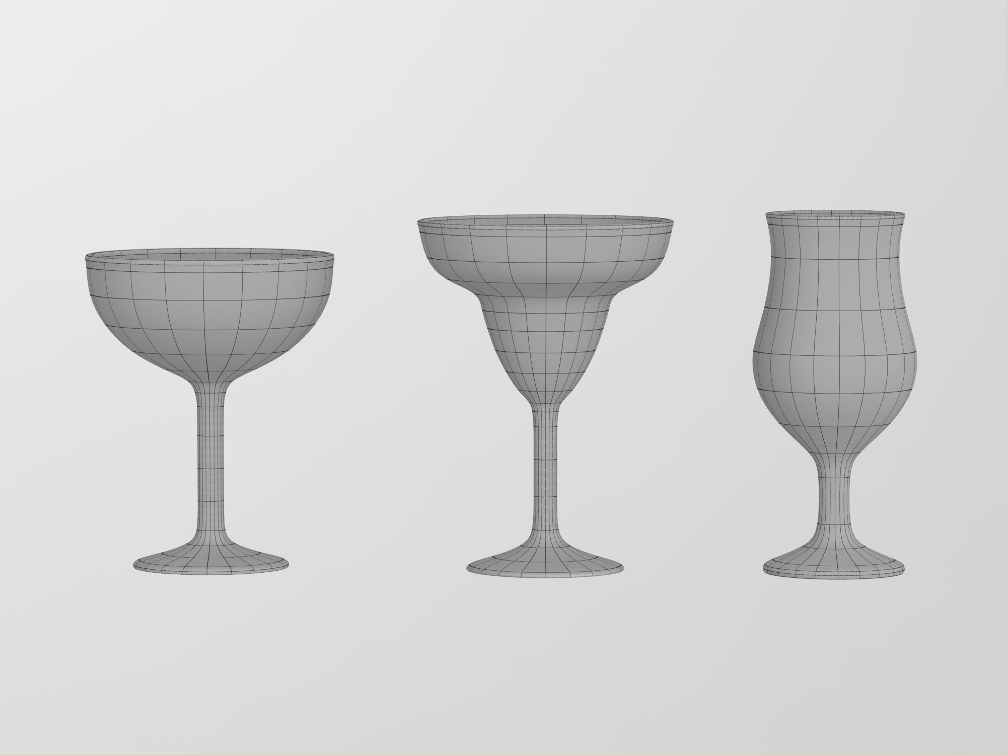Set of glasses 3D model_9