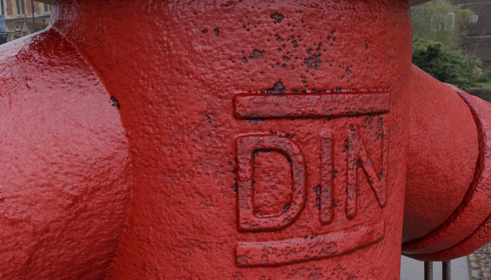 Fire Hydrant VAG 2 - Red and Rosty 1 - Low-poly 3D model_6