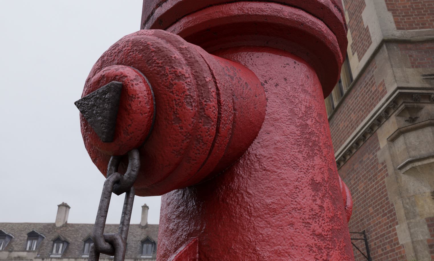 Fire Hydrant VAG 2 - Red and Rosty 1 - Low-poly 3D model_8