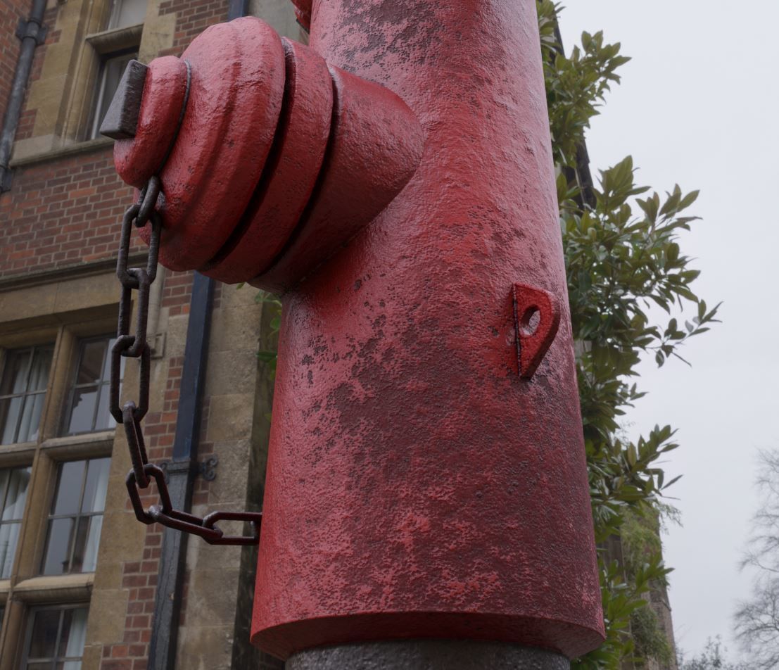 Fire Hydrant VAG 2 - Red and Rosty 1 - Low-poly 3D model_9